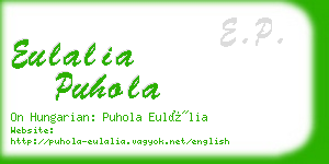 eulalia puhola business card